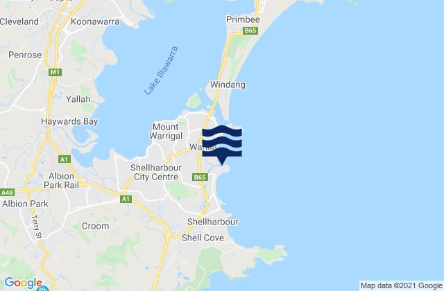 Carte des horaires des marées pour Barrack Point, Australia