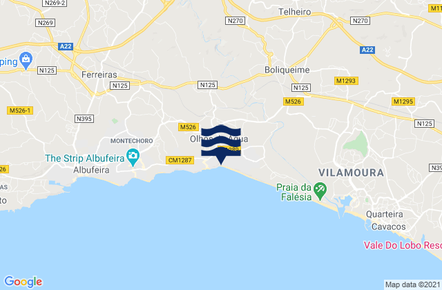 Carte des horaires des marées pour Barranco da Belharucas, Portugal