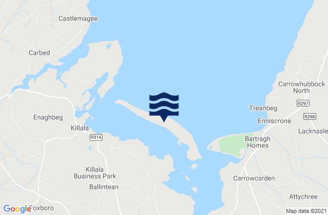 Carte des horaires des marées pour Bartragh Island, Ireland