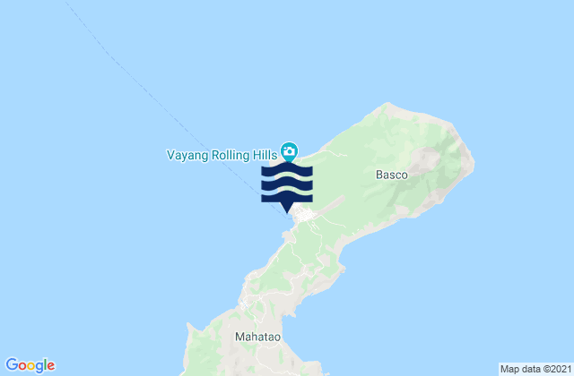 Carte des horaires des marées pour Basco, Philippines