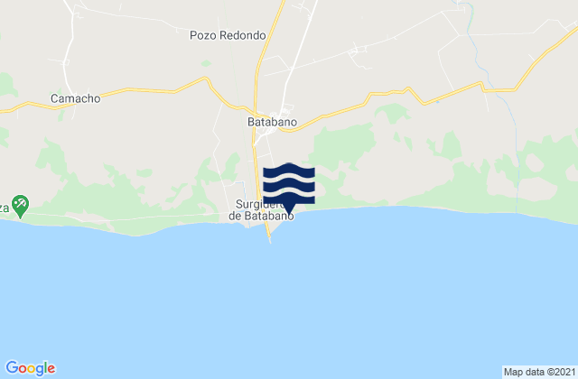 Carte des horaires des marées pour Batabanó, Cuba