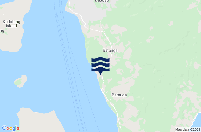 Carte des horaires des marées pour Batauga, Indonesia