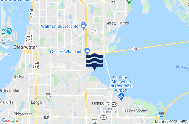 Carte des horaires des marées pour Bay Aristocrat Village (Old Tampa Bay), United States