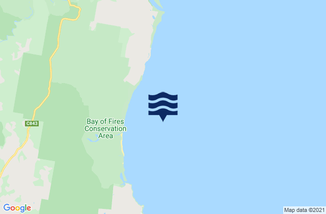 Carte des horaires des marées pour Bay of Fires, Australia