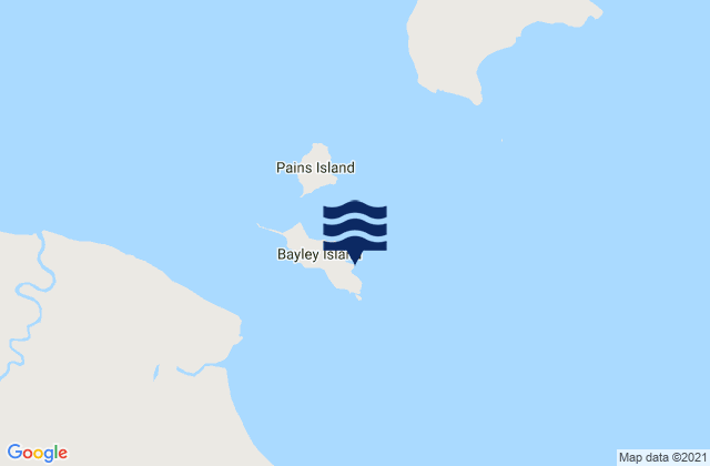 Carte des horaires des marées pour Bayley Island, Australia