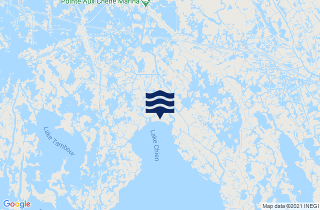 Carte des horaires des marées pour Bayou Pointe au Chien, United States