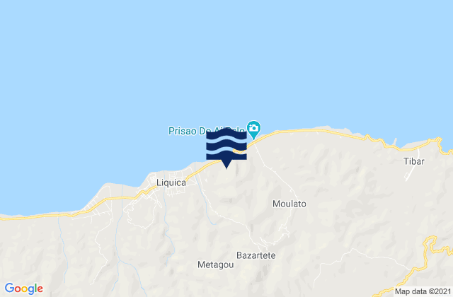 Carte des horaires des marées pour Bazartete, Timor Leste