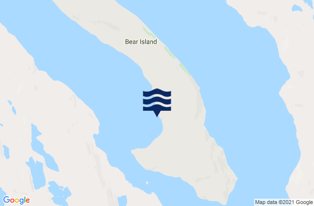 Carte des horaires des marées pour Bear Island, Canada