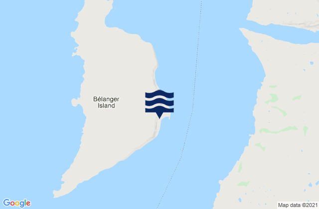 Carte des horaires des marées pour Belanger Island, Canada