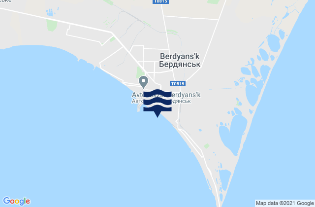 Carte des horaires des marées pour Berdyansk, Russia
