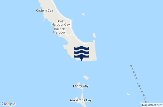 Carte des horaires des marées pour Berry Islands District, Bahamas