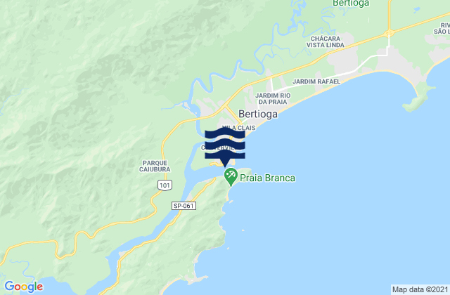 Carte des horaires des marées pour Bertioga, Brazil