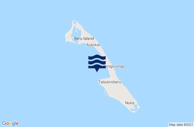 Carte des horaires des marées pour Beru, Kiribati