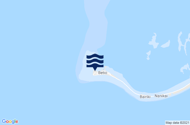 Carte des horaires des marées pour Betio Village, Kiribati