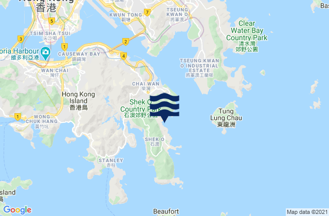 Carte des horaires des marées pour Big Wave Bay, Hong Kong