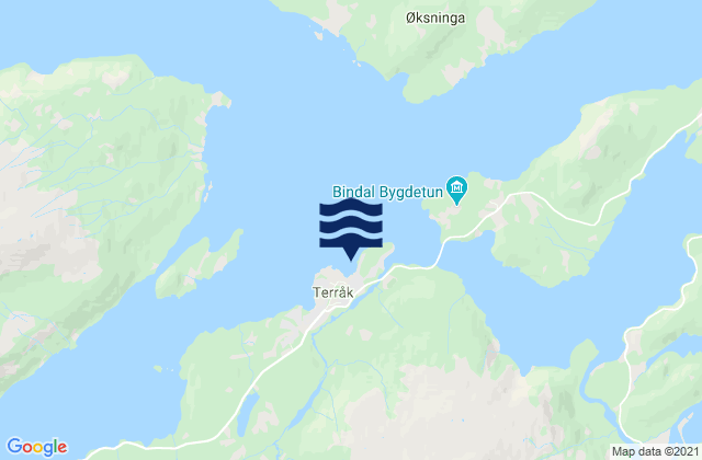 Carte des horaires des marées pour Bindal, Norway