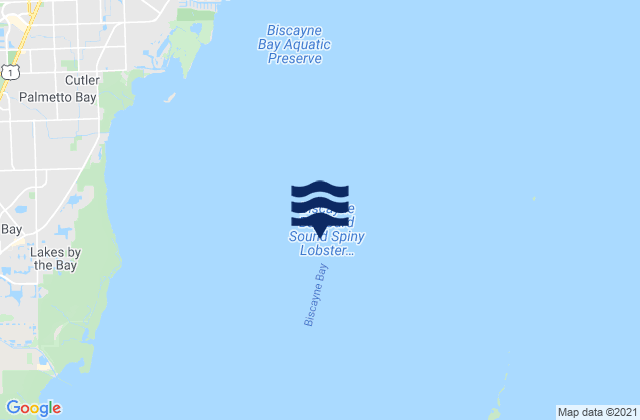 Carte des horaires des marées pour Biscayne Bay, United States