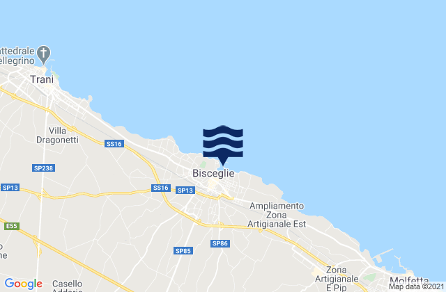 Carte des horaires des marées pour Bisceglie, Italy