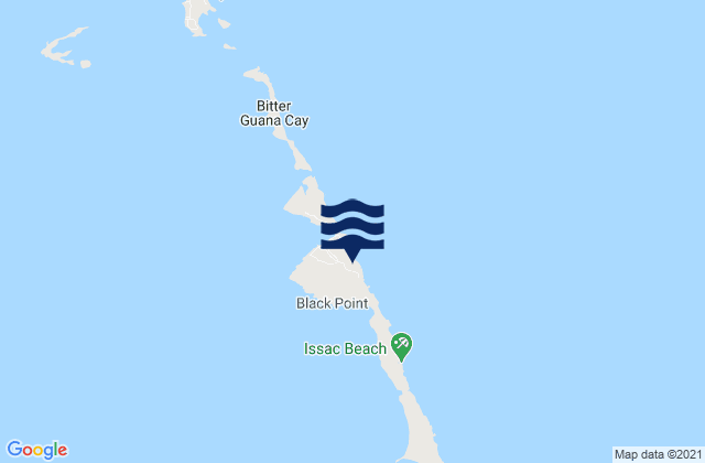 Carte des horaires des marées pour Black Point District, Bahamas