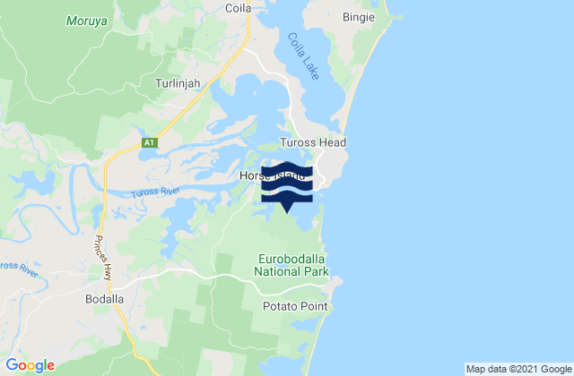 Carte des horaires des marées pour Blackfellows Point, Australia