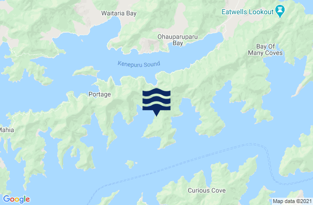 Carte des horaires des marées pour Blackwood Bay or Tahuahua Bay, New Zealand