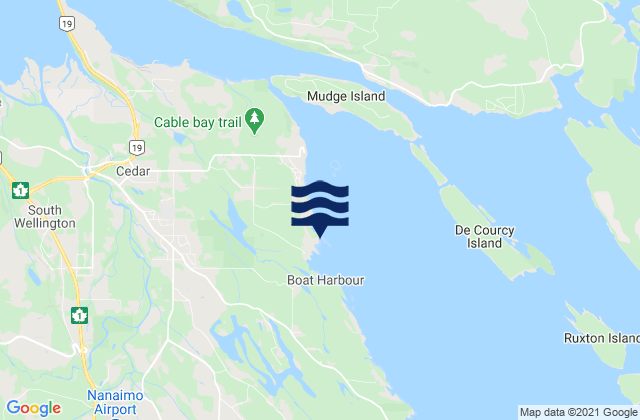 Carte des horaires des marées pour Boat Harbour, Canada