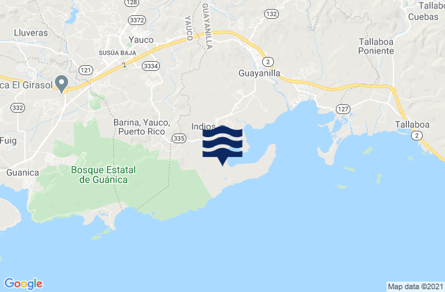 Carte des horaires des marées pour Boca Barrio, Puerto Rico