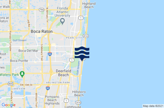Carte des horaires des marées pour Boca Del Mar, United States