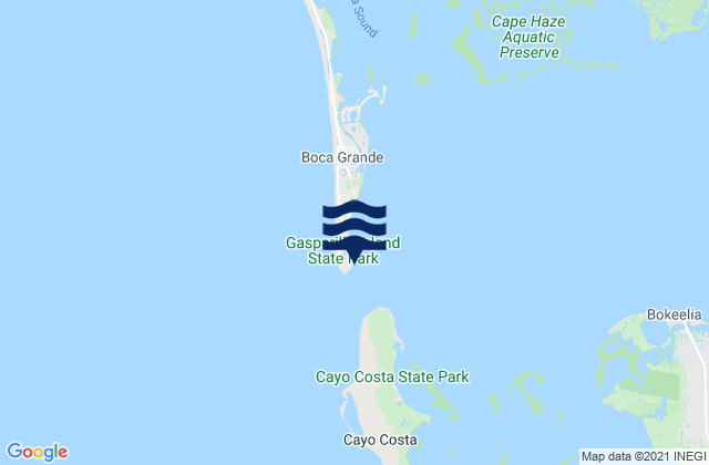 Carte des horaires des marées pour Boca Grande (Charlotte Harbor), United States