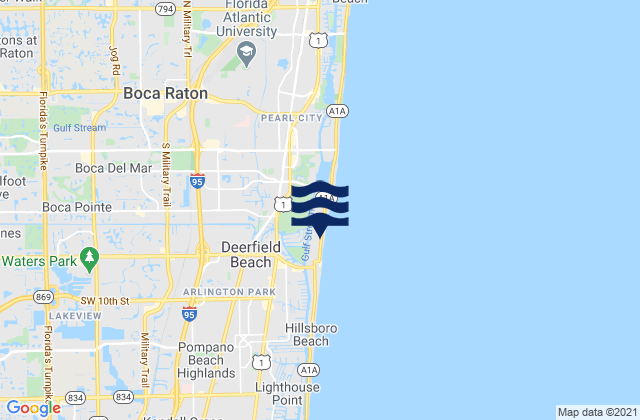 Carte des horaires des marées pour Boca Pointe, United States
