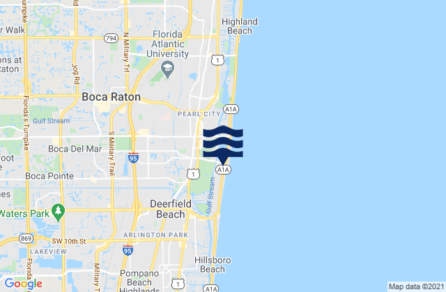 Carte des horaires des marées pour Boca Raton (Lake Boca Raton), United States