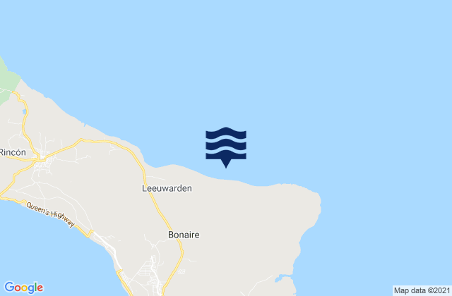 Carte des horaires des marées pour Bonaire, Bonaire, Saint Eustatius and Saba 