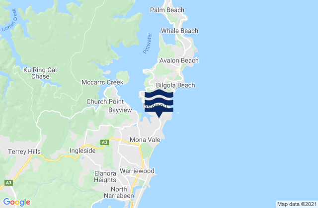 Carte des horaires des marées pour Bongin Bongin Bay, Australia