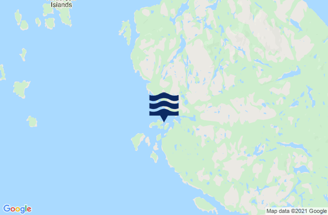 Carte des horaires des marées pour Borrowman Bay, Canada
