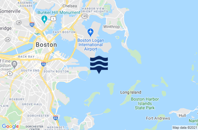 Carte des horaires des marées pour Boston Channel Light No.5, United States