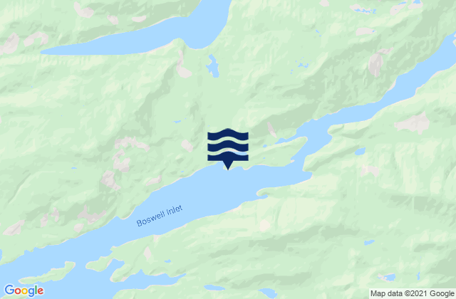 Carte des horaires des marées pour Boswell Inlet, Canada