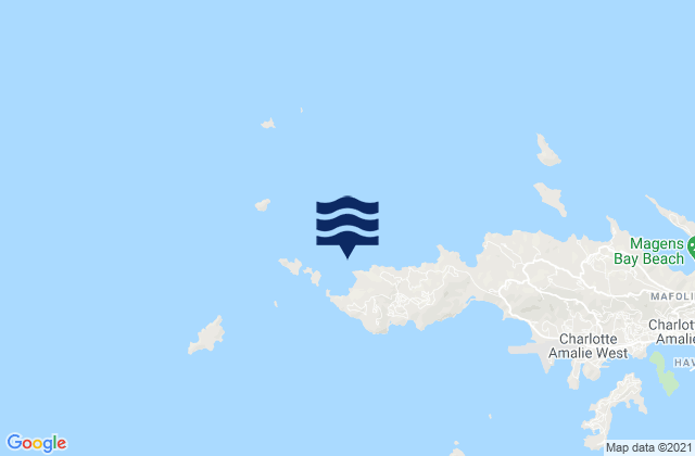 Carte des horaires des marées pour Botany Bay St. Thomas, U.S. Virgin Islands