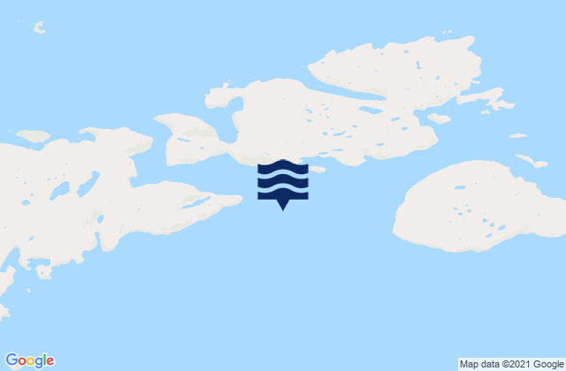 Carte des horaires des marées pour Bouverie Islands, Canada