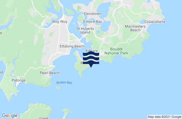 Carte des horaires des marées pour Box Head, Australia