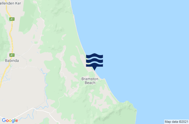 Carte des horaires des marées pour Bramston Beach, Australia