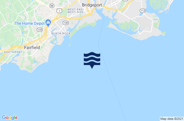 Carte des horaires des marées pour Bridgeport Harbor Entrance, United States