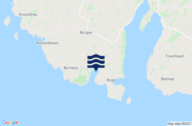 Carte des horaires des marées pour Brighouse Bay Beach, United Kingdom