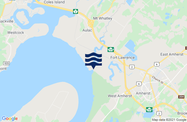 Carte des horaires des marées pour Brownell Point, Canada