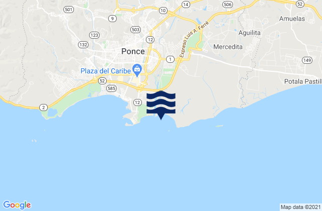 Carte des horaires des marées pour Bucaná Barrio, Puerto Rico