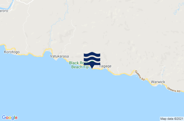 Carte des horaires des marées pour Bucona Point, Fiji
