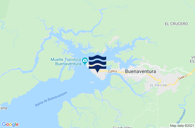 Carte des horaires des marées pour Buenaventura, Colombia