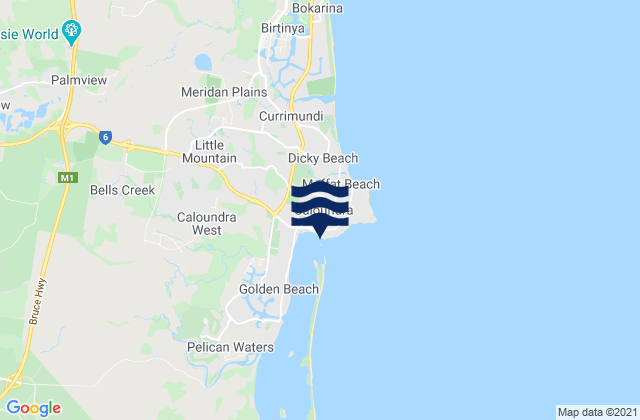 Carte des horaires des marées pour Bulcock Beach, Australia