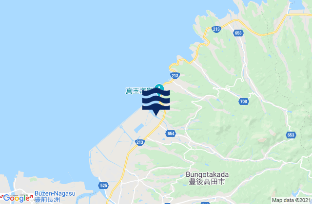 Carte des horaires des marées pour Bungo-takada Shi, Japan