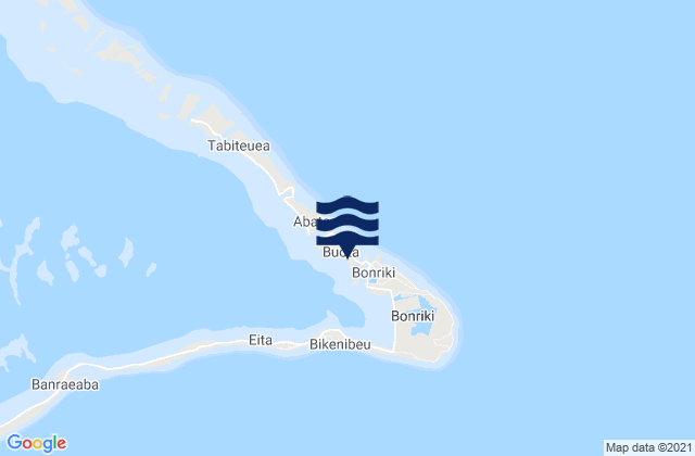 Carte des horaires des marées pour Buota Village, Kiribati