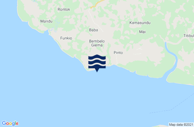 Carte des horaires des marées pour Buoy Point Sherbro River, Sierra Leone